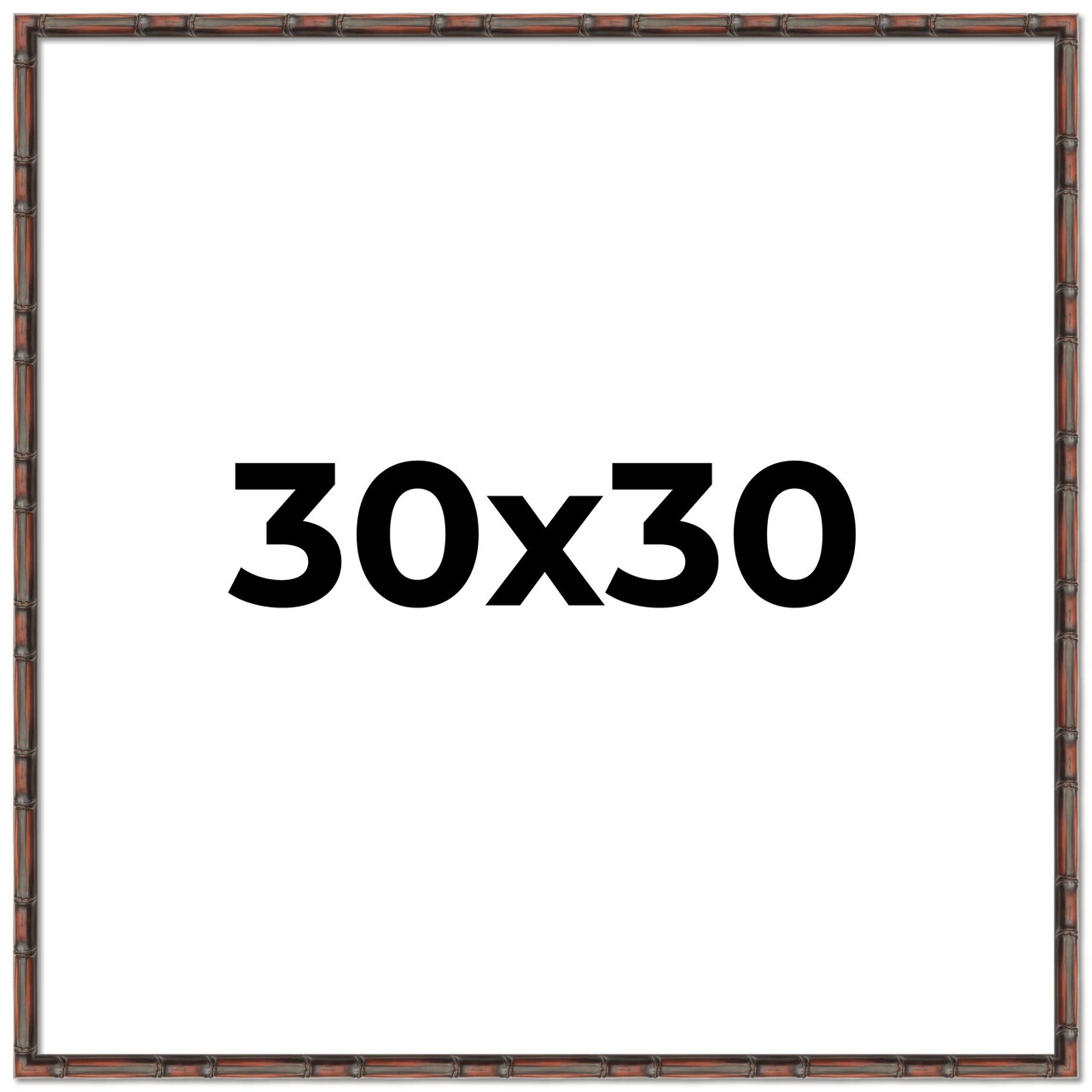 30x30 Bamboo Picture Frame with UV-Resistant Acrylic & Acid Free Backing, Available in 4 Finishes - Brown, Black, Gold, and Natural
